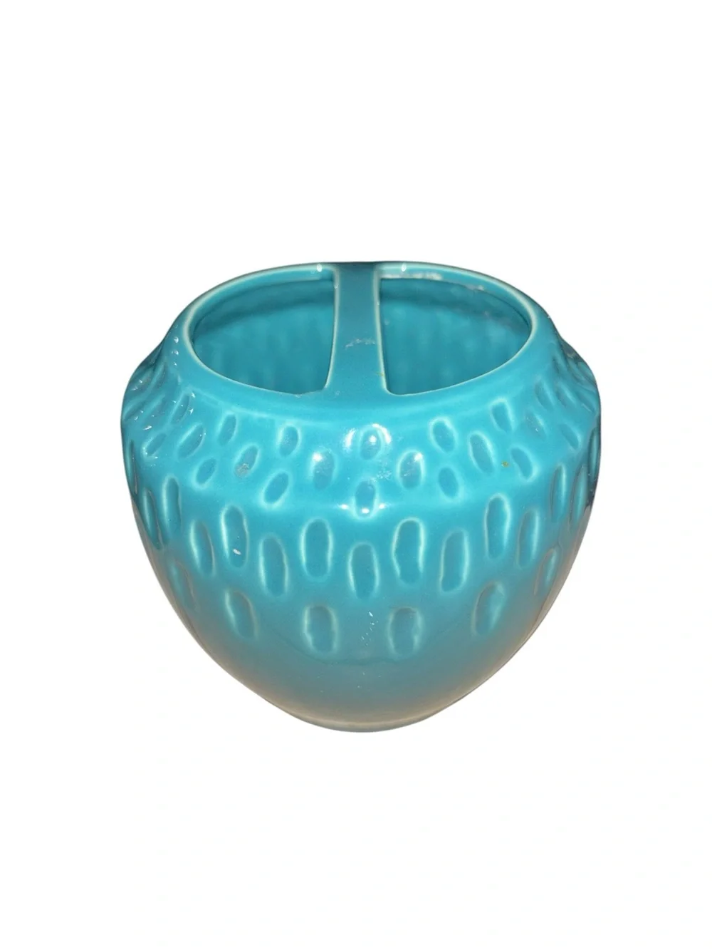 Turquoise Ceramic Bathroom Soap Dispenser and Toothbrush Holder Set 054